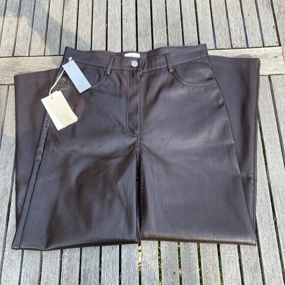 Wilfred The Melina High-Waisted Vegan Leather Pants NWT Size 8 - Picture 8 of 13